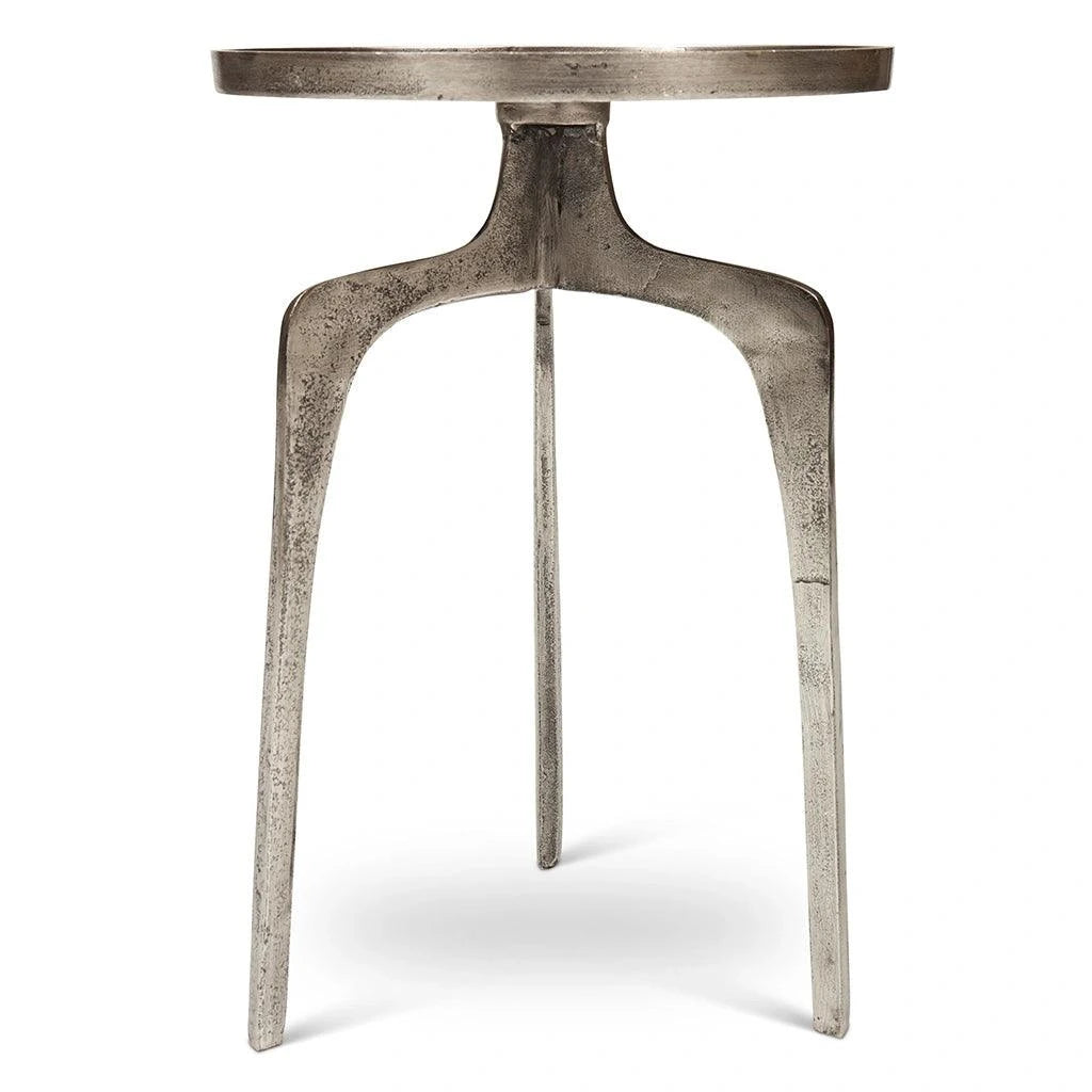 Vinya Reclaimed Aluminum Round End Table