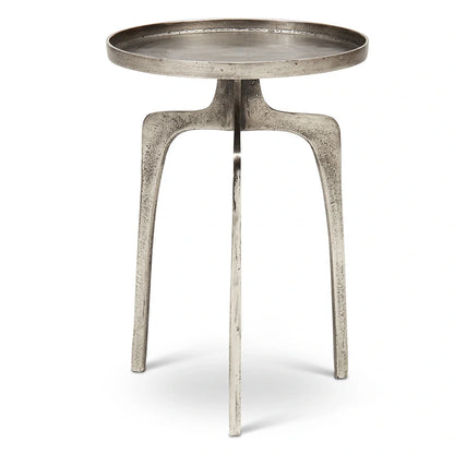 Vinya Reclaimed Aluminum Round End Table