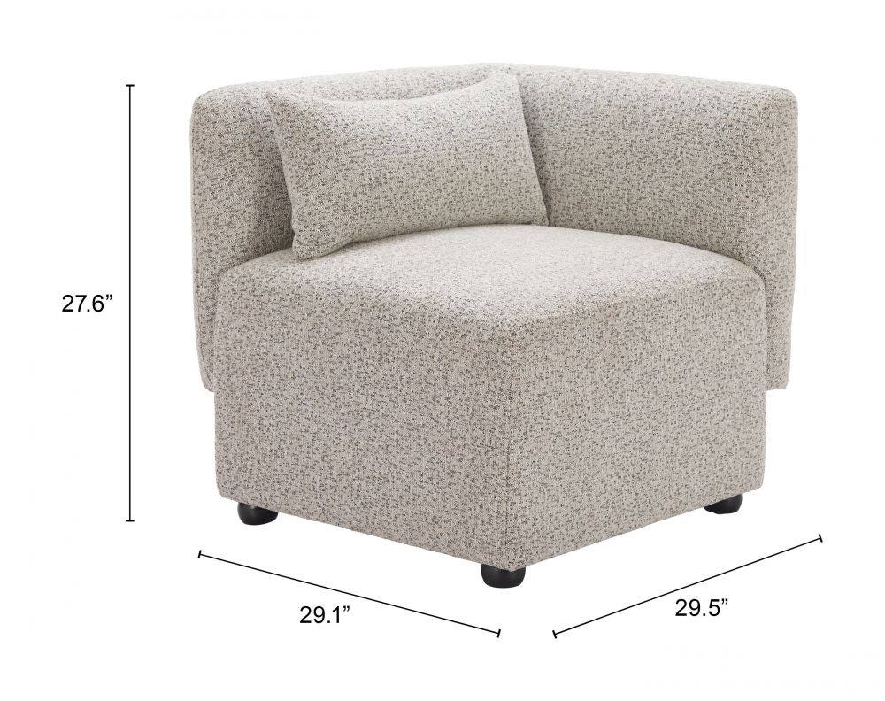 Zuo Modern Simu Textured Fabric Corner Chair