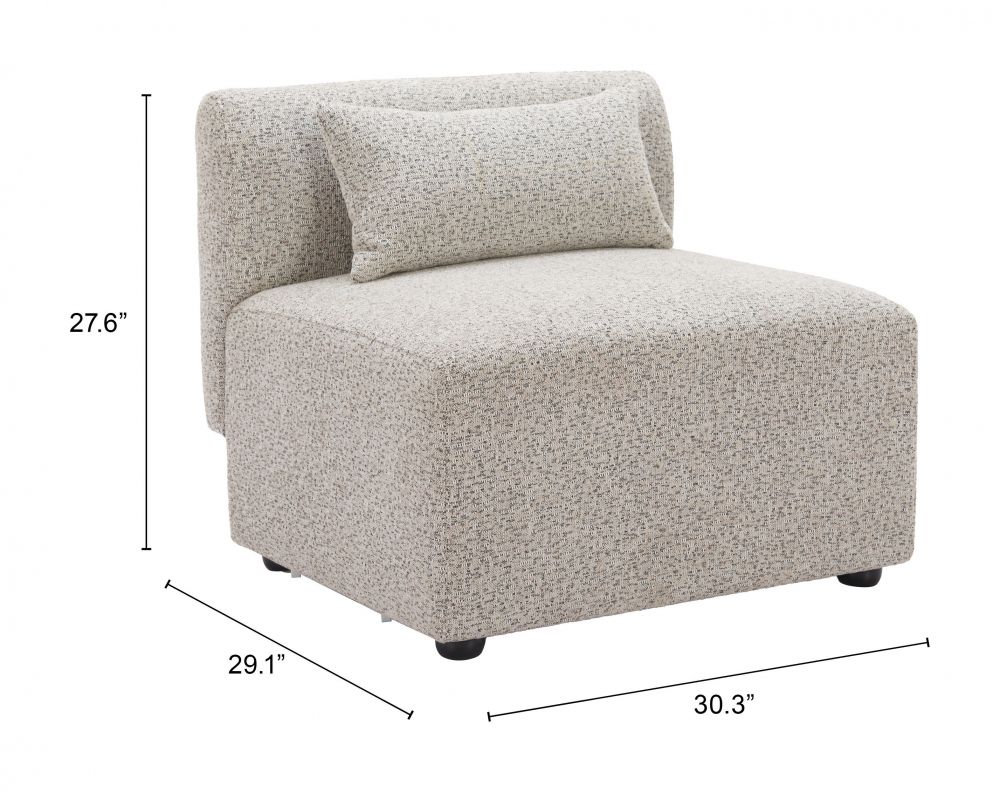 Zuo Modern Simu Textured Fabric Middle Chair