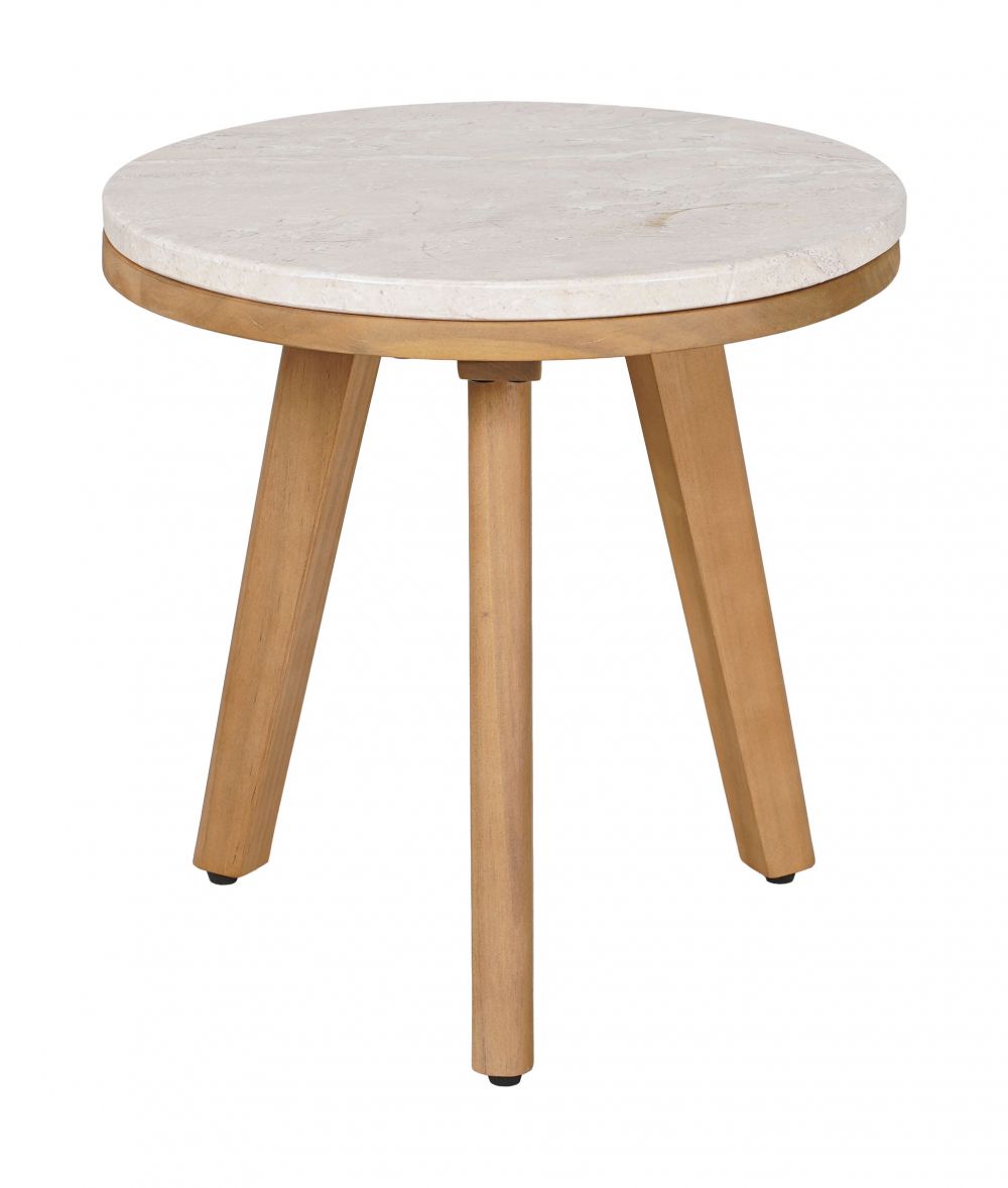 Zuo Modern Siro Natural Wodoen Round Side Table