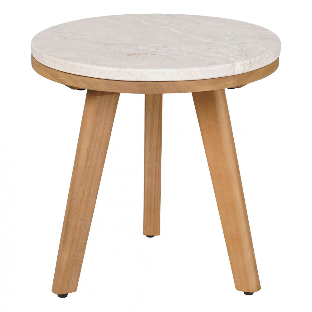 Zuo Modern Siro Natural Wodoen Round Side Table