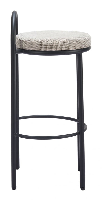 Zuo Modern Sisal Chenille Fabric Barstool 2PC