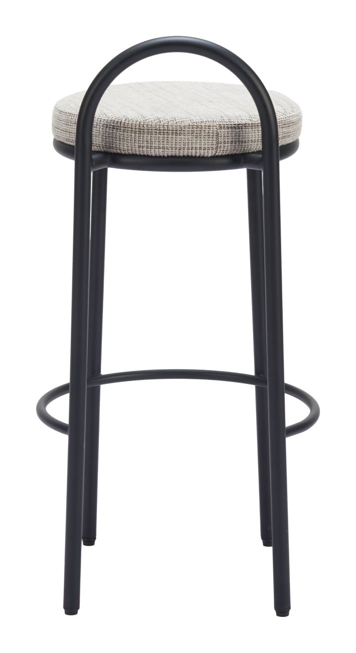 Zuo Modern Sisal Chenille Fabric Barstool 2PC