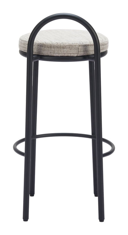 Zuo Modern Sisal Chenille Fabric Barstool 2PC
