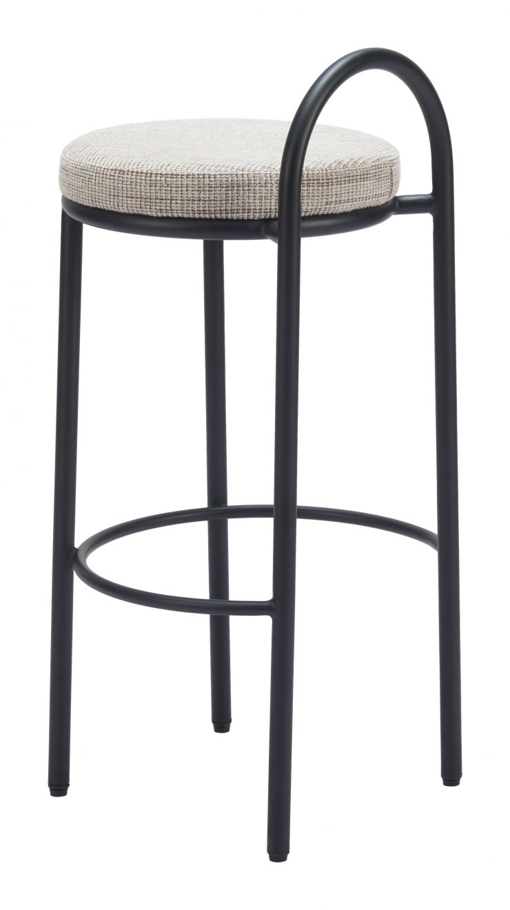 Zuo Modern Sisal Chenille Fabric Barstool 2PC