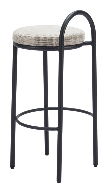 Zuo Modern Sisal Chenille Fabric Barstool 2PC