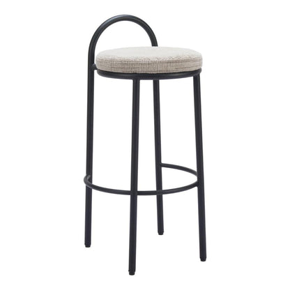 Zuo Modern Sisal Chenille Fabric Barstool 2PC