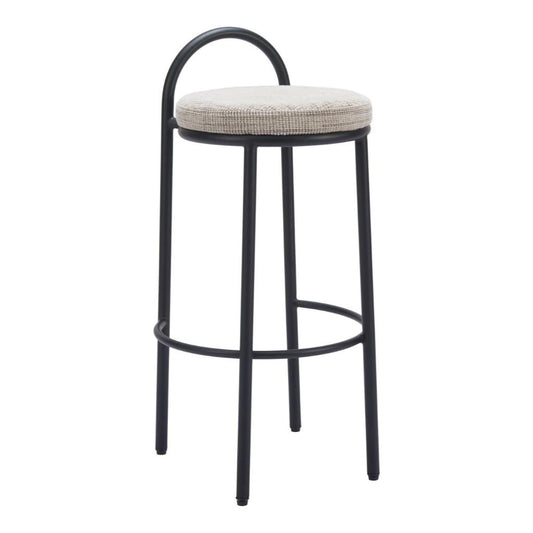 Zuo Modern Sisal Chenille Fabric Barstool 2PC