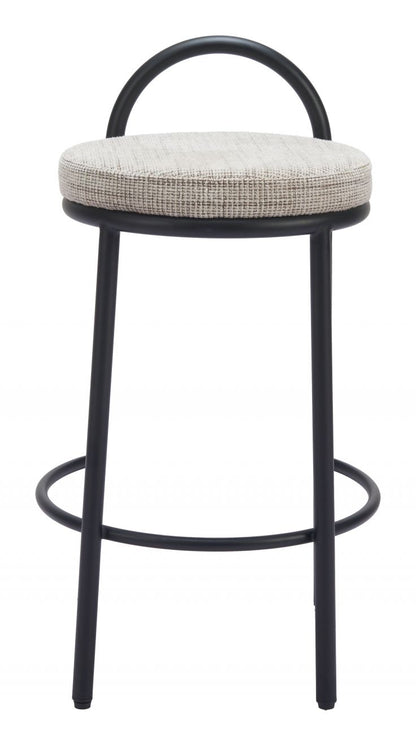 Zuo Modern Sisal Chenille Fabric Counter Stool 2PC