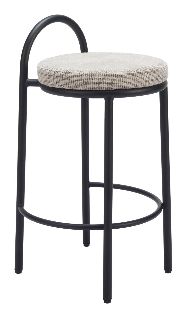 Zuo Modern Sisal Chenille Fabric Counter Stool 2PC