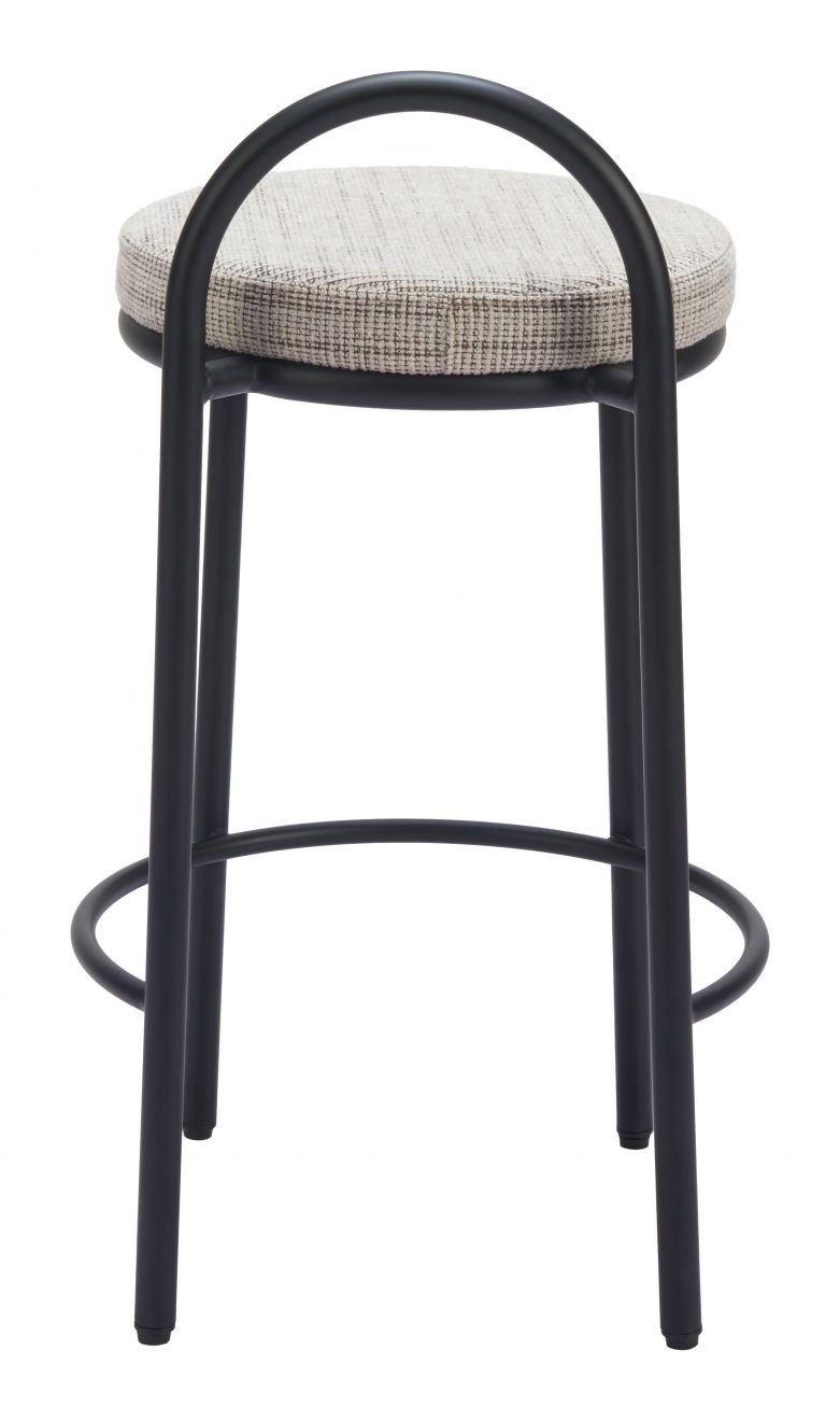 Zuo Modern Sisal Chenille Fabric Counter Stool 2PC