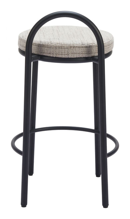 Zuo Modern Sisal Chenille Fabric Counter Stool 2PC