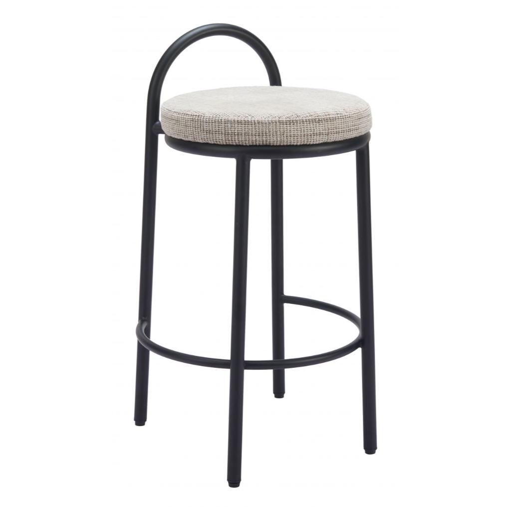 Zuo Modern Sisal Chenille Fabric Counter Stool 2PC