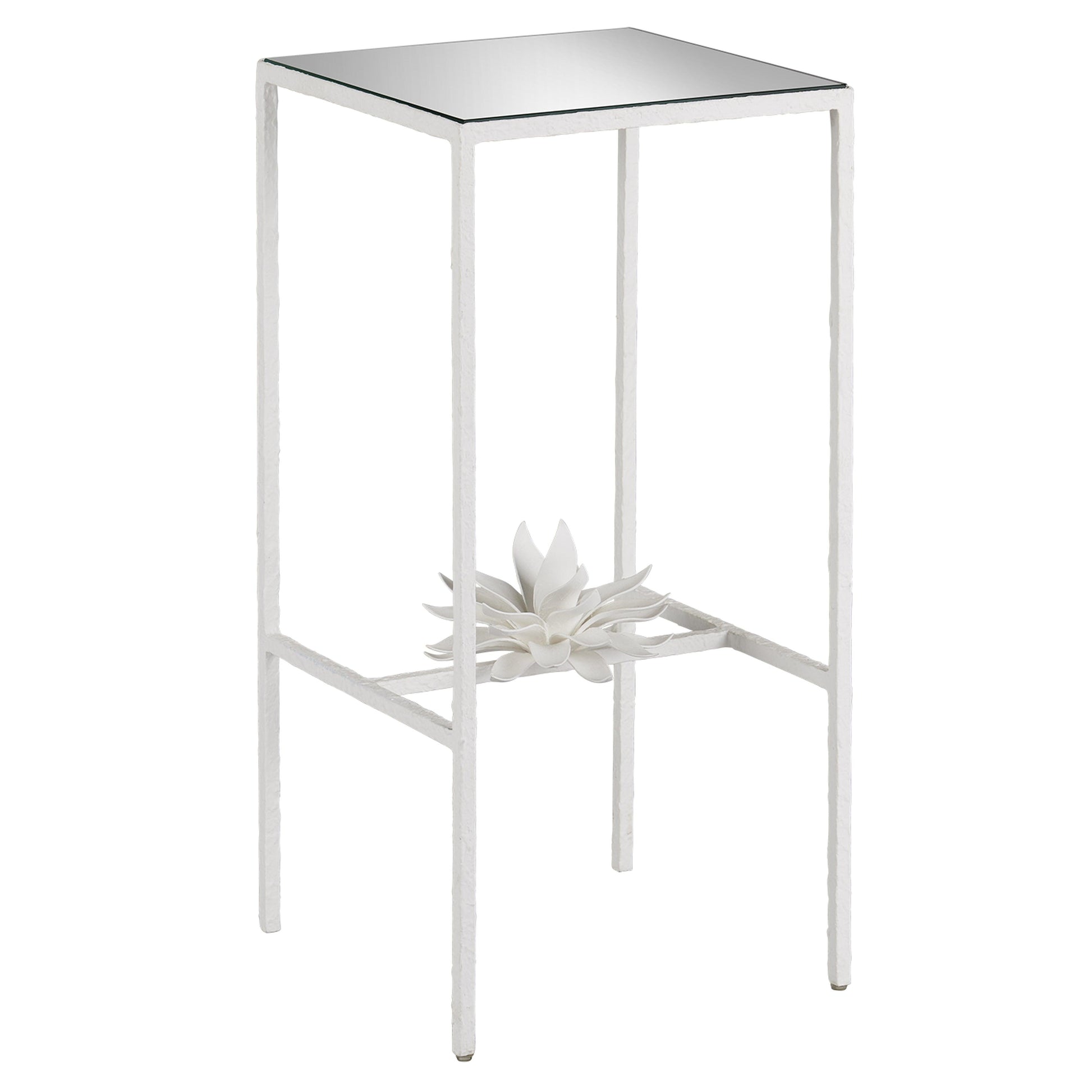 Sisalana White Accent Table Side Tables Sideboards and Things By Currey & Co