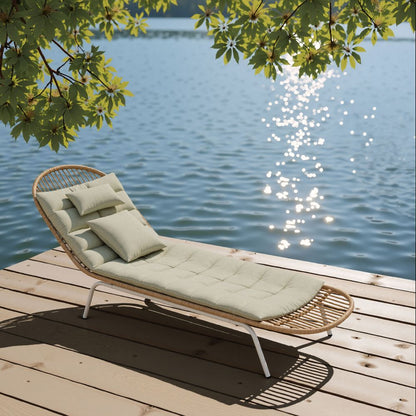 Zuo Modern Skim Olefin Fabric Outdoor Chaise Lounge