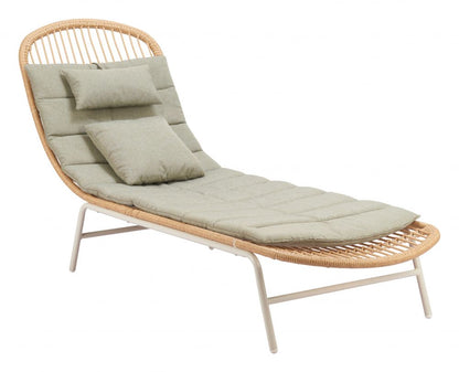 Zuo Modern Skim Olefin Fabric Outdoor Chaise Lounge