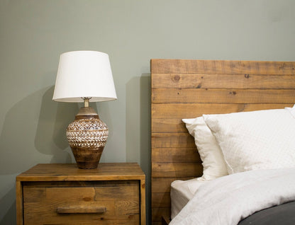 LH Home Skye Antique Wooden Table Lamp