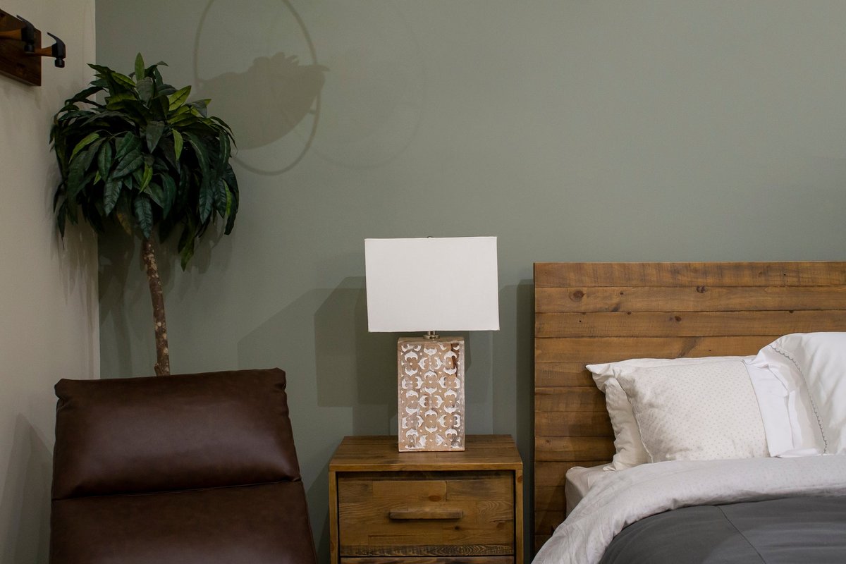 LH Home Skye Blossom Wooden Table Lamp
