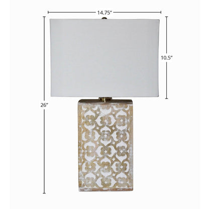 LH Home Skye Blossom Wooden Table Lamp