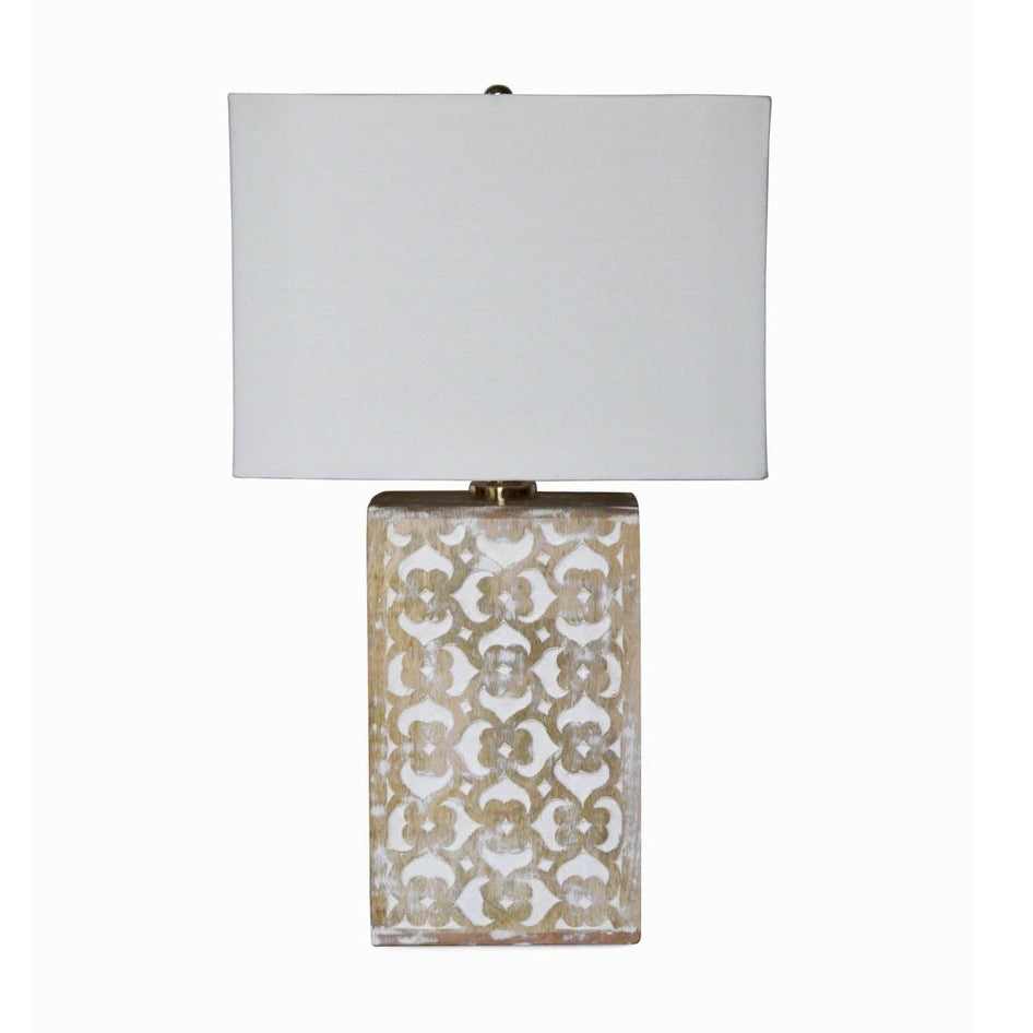 LH Home Skye Blossom Wooden Table Lamp