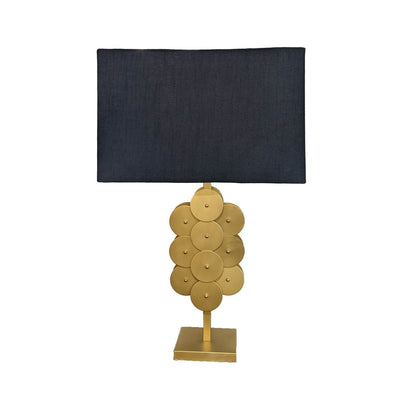 LH Home Skye Brushed Brass Disc Table Lamp