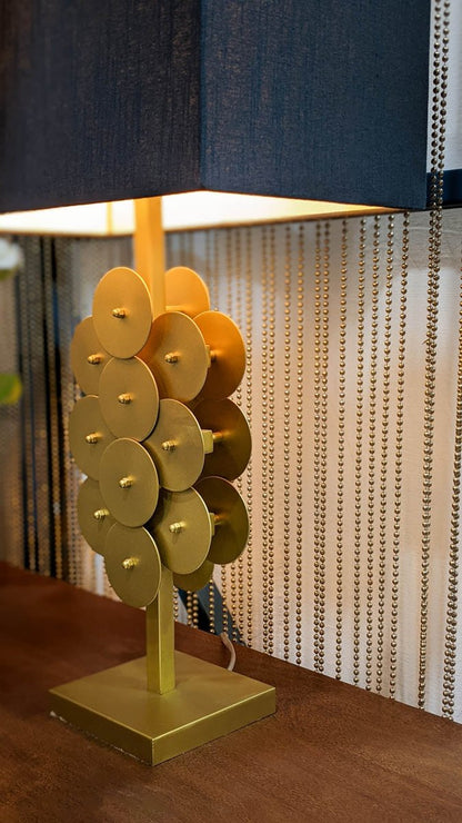 LH Home Skye Brushed Brass Disc Table Lamp