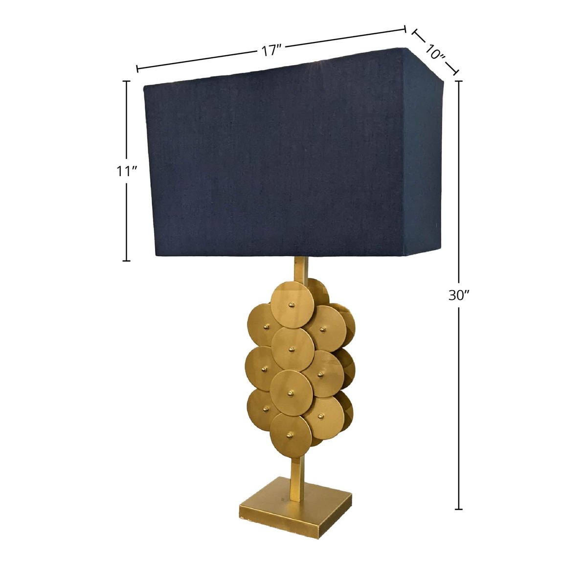 LH Home Skye Brushed Brass Disc Table Lamp