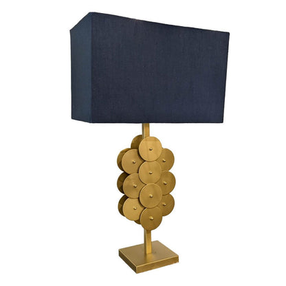 LH Home Skye Brushed Brass Disc Table Lamp