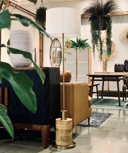 LH Home Skye Contemporary Wooden Standing Floor Lamp
