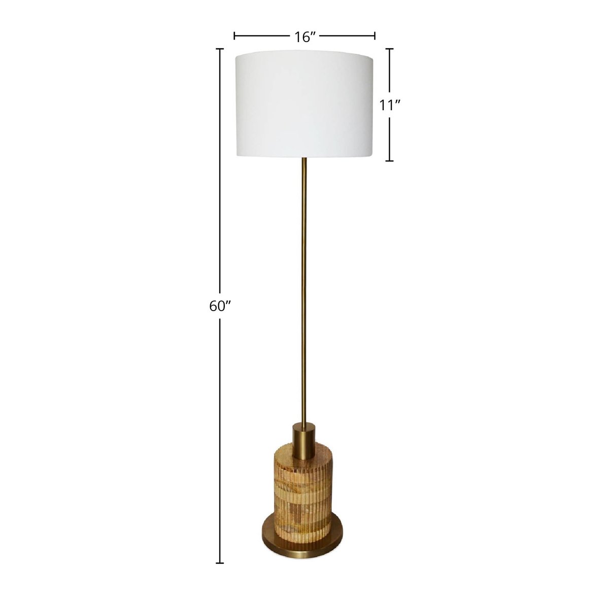 LH Home Skye Contemporary Wooden Standing Floor Lamp