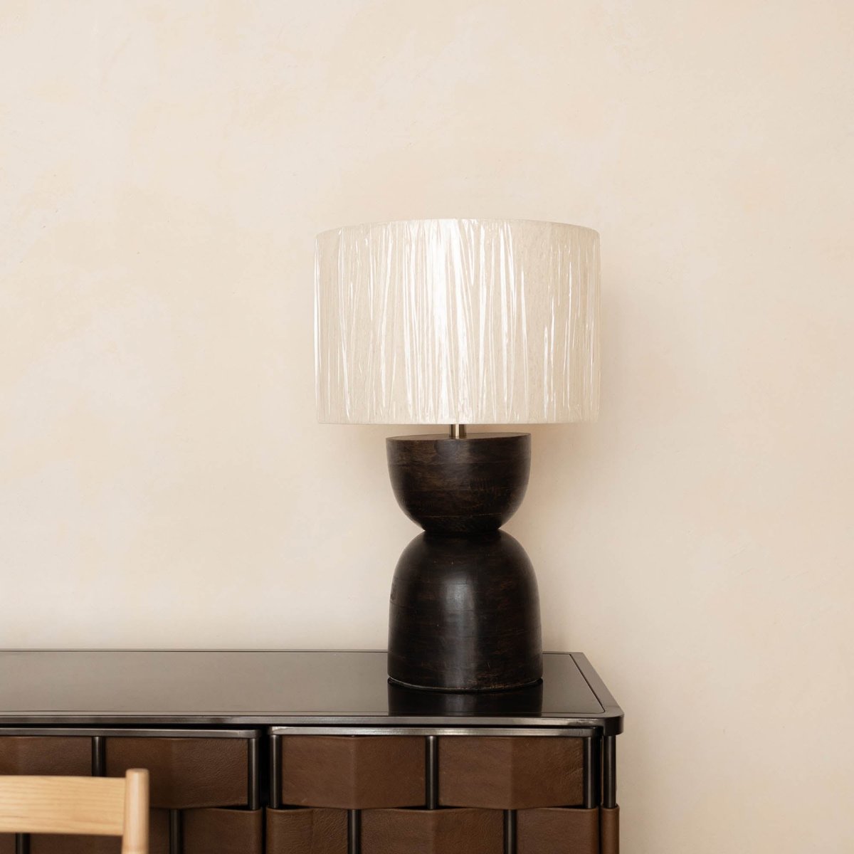 LH Home Skye Contour Wooden Table Lamp