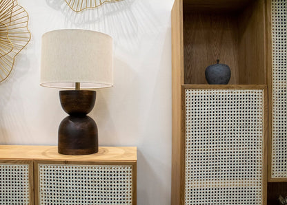 LH Home Skye Contour Wooden Table Lamp