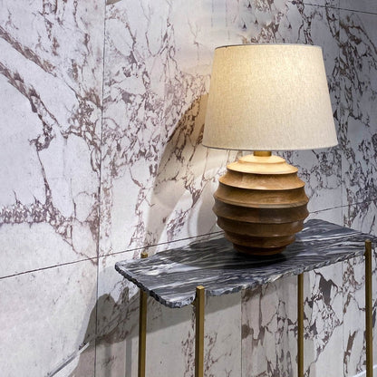 LH Home Skye Natural Wooden Table Lamp