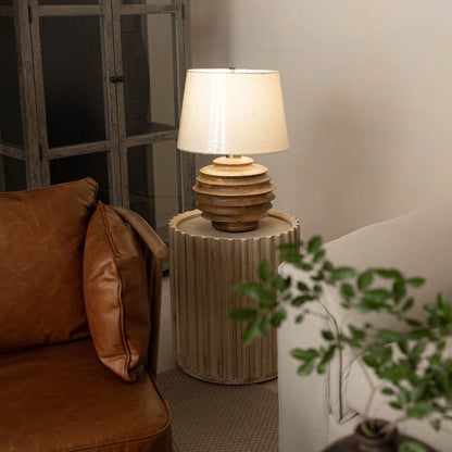 LH Home Skye Natural Wooden Table Lamp