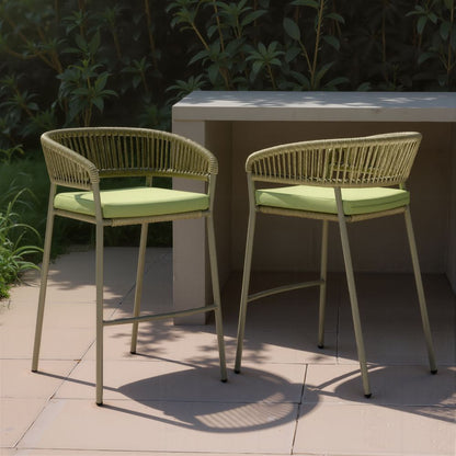 Zuo Modern Skye Olefin Fabric Outdoor Barstool 2PC