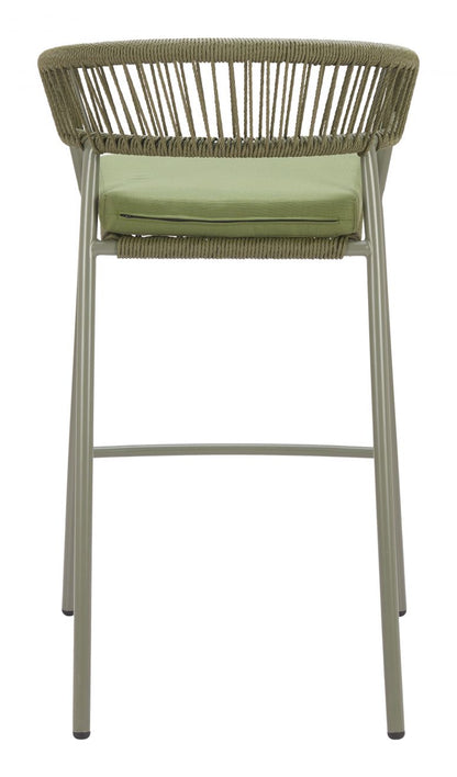Zuo Modern Skye Olefin Fabric Outdoor Barstool 2PC
