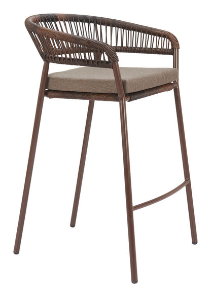 Zuo Modern Skye Olefin Fabric Outdoor Barstool 2PC
