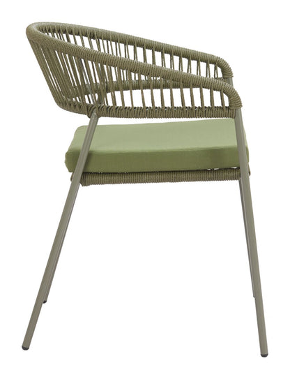 Zuo Modern Skye Olefin Fabric Outdoor Dining Chair 2PC