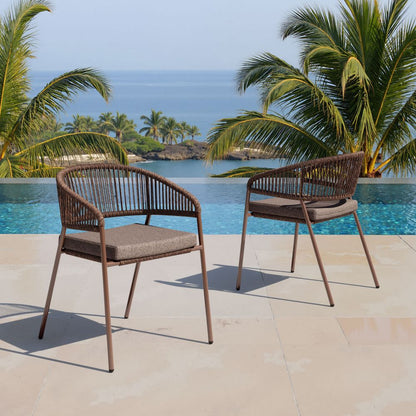 Zuo Modern Skye Olefin Fabric Outdoor Dining Chair 2PC