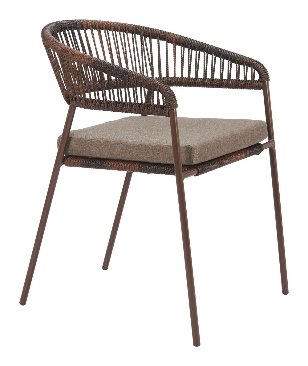 Zuo Modern Skye Olefin Fabric Outdoor Dining Chair 2PC