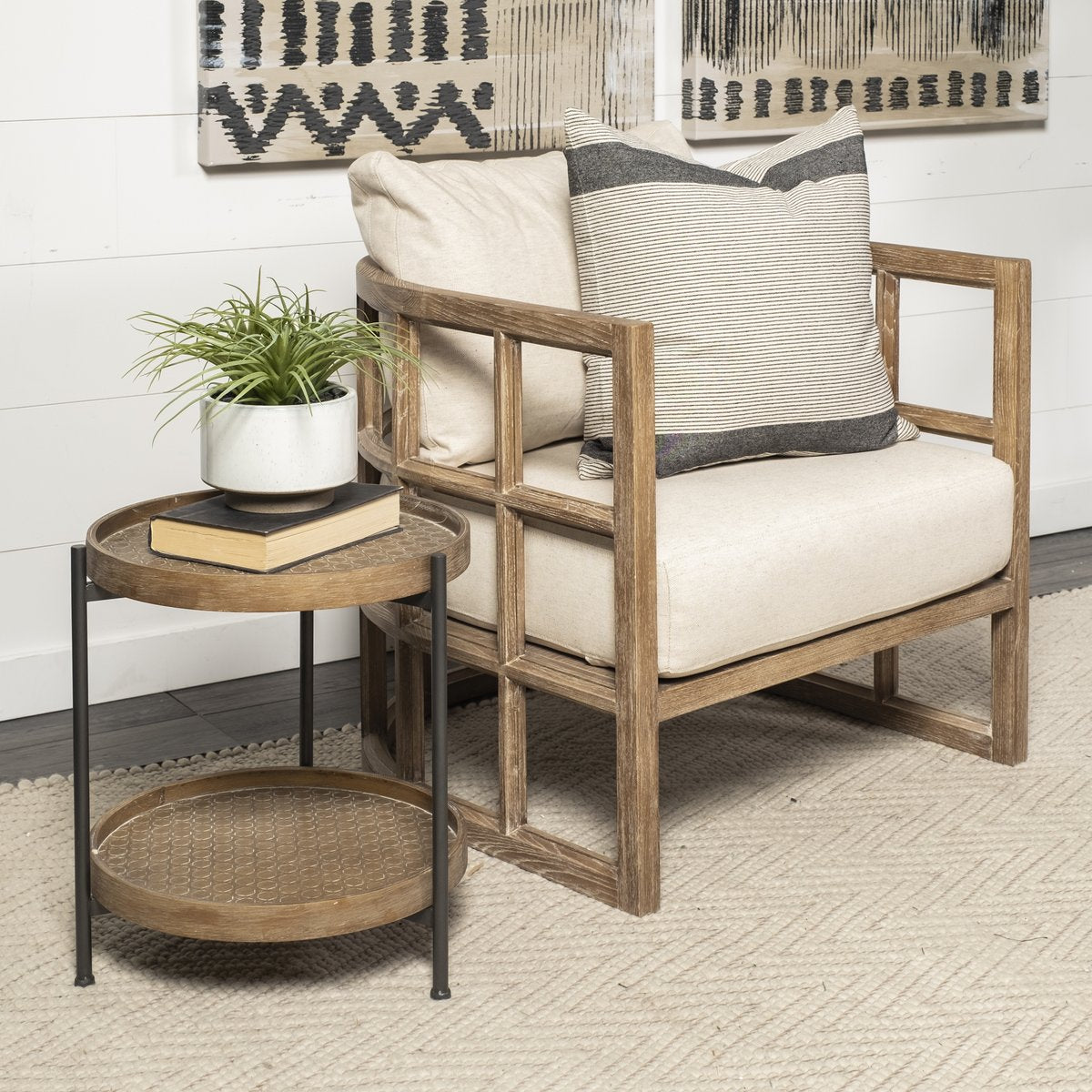 Mercana Skylar Tan Fabric Accent Chair