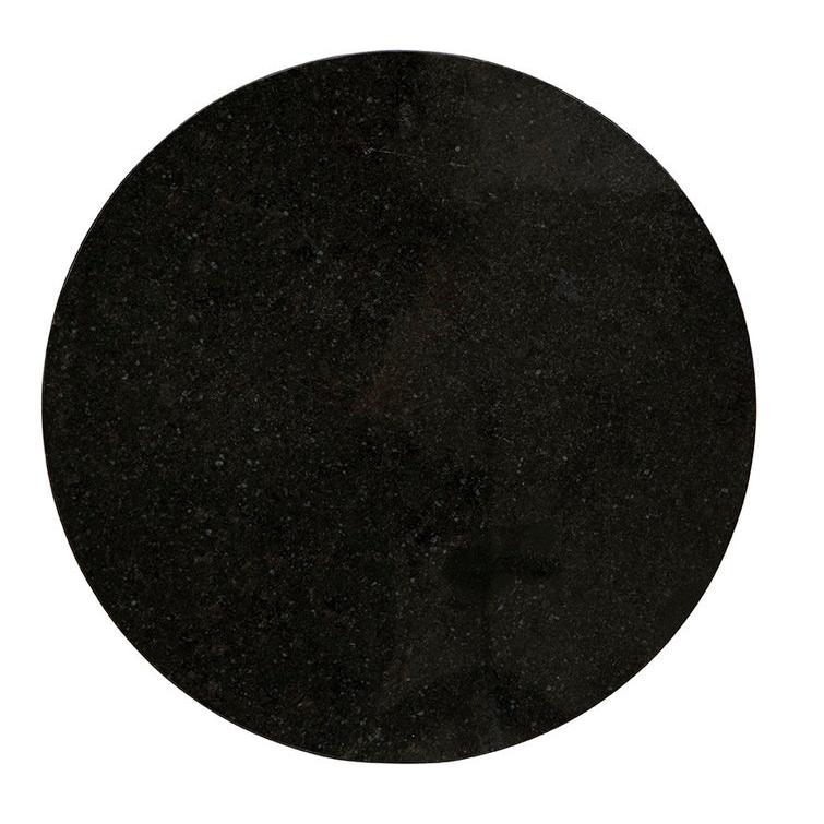 Slate Trumpet Black Granite Top Round Table