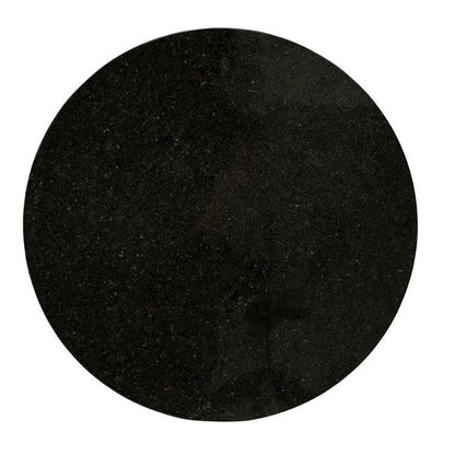 Slate Trumpet Black Granite Top Round Table