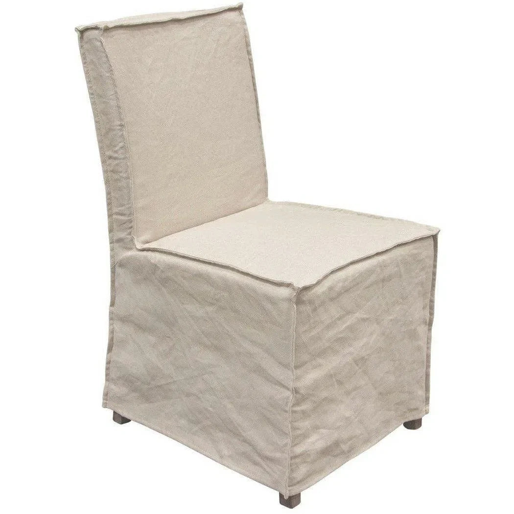 Slipcover Dining Chairs Set of 2 Sand Linen Dining Chairs Sideboards and Things  By Diamond Sofa