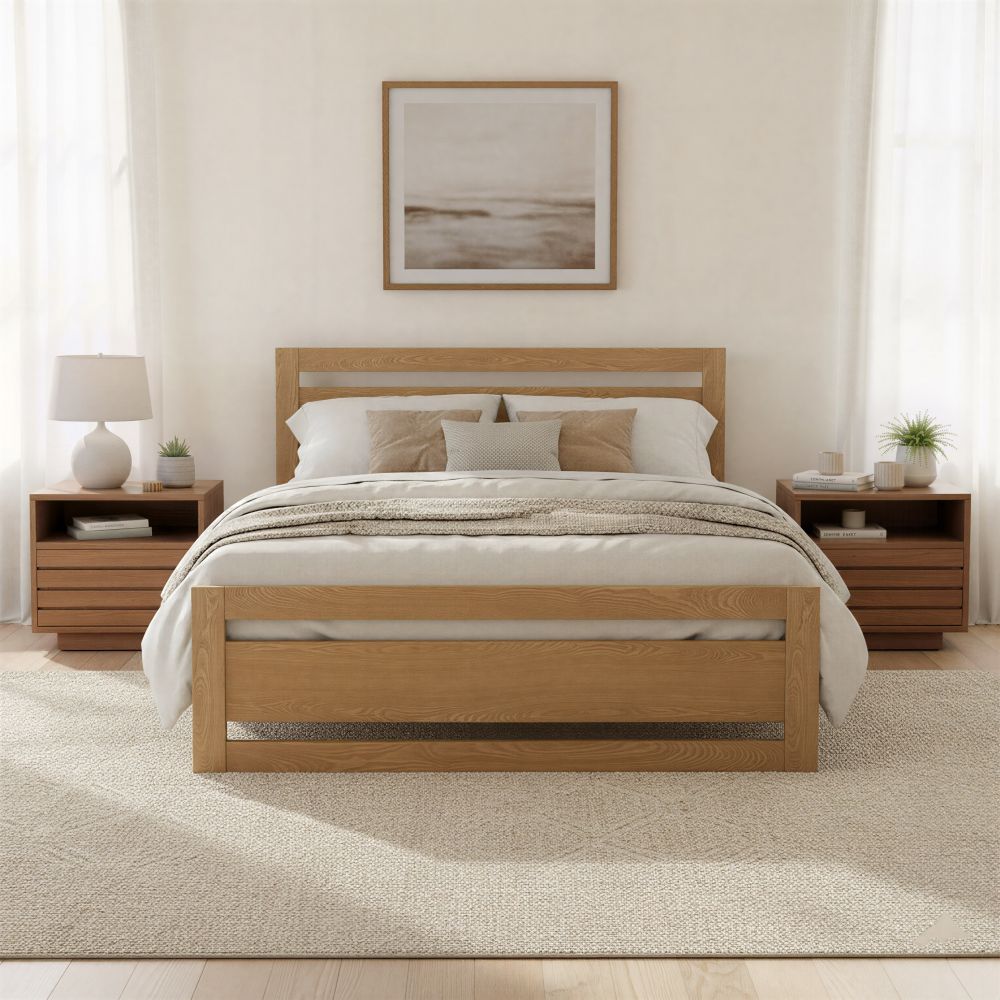 Zuo Modern Slit Wooden Brown Nightstand