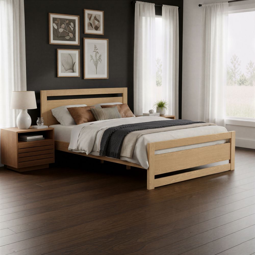 Zuo Modern Slit Wooden Brown Nightstand