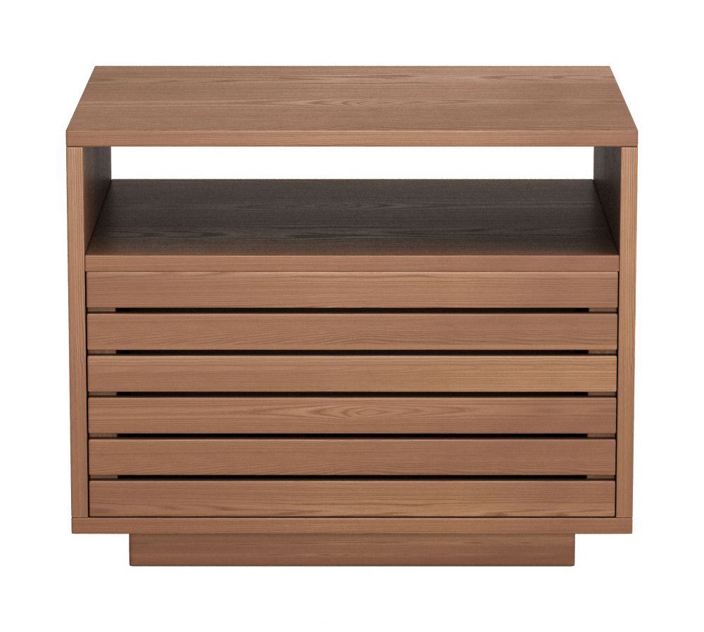 Zuo Modern Slit Wooden Brown Nightstand