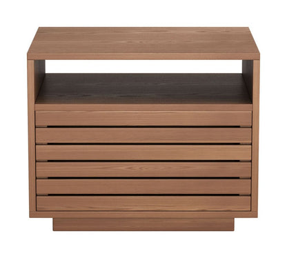 Zuo Modern Slit Wooden Brown Nightstand