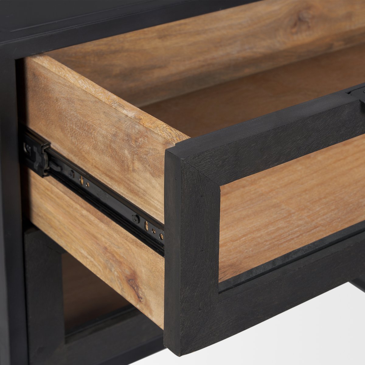Mercana Sloan Two Drawers Black Nightstand